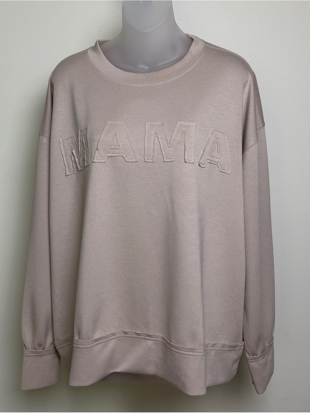 white birch Soft Taupe Crewneck Top